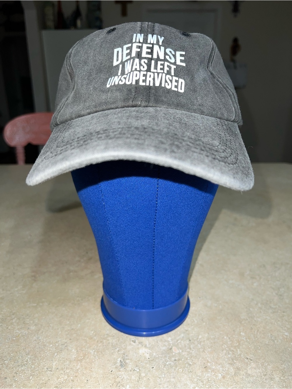 Unk Gray Was Left Unsupervised Vintage-Style Dad Hat